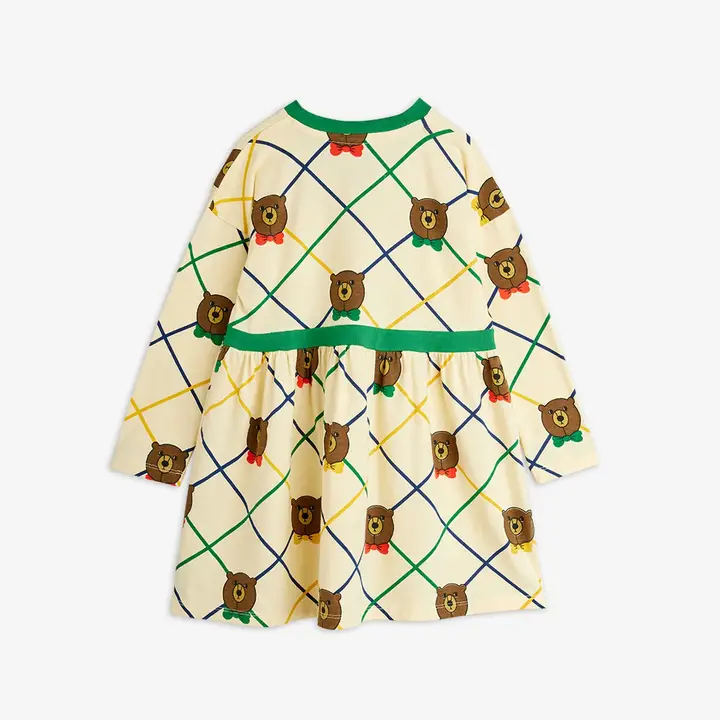 Bear check long sleeve dress 2