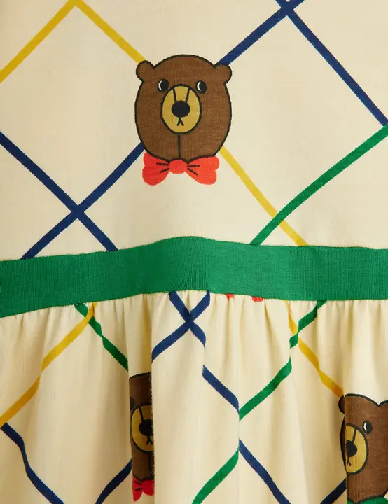 Bear check long sleeve dress 4