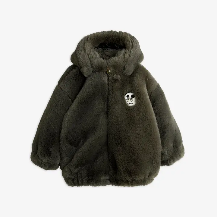 Ritzratz patch faux fur jacket