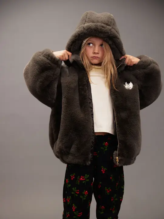 Ritzratz patch faux fur jacket 5