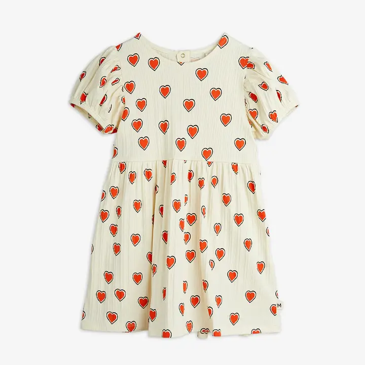 Outlined hearts short sleeve dress