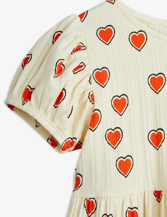 Outlined hearts short sleeve dress 3